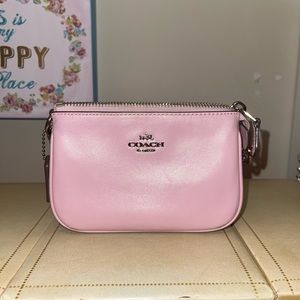 Coach Smooth Leather Nolita 15 Wristlet Pink